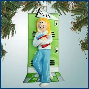  Personalized Christmas Ornaments   Teen Locker Female with Blonde 