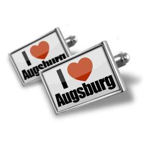 Cufflinks I Love Augsburg region: Bavaria, Germany   Hand Made Cuff 