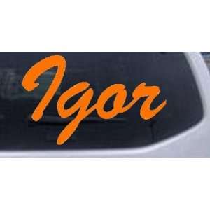  Igor Names Car Window Wall Laptop Decal Sticker    Orange 