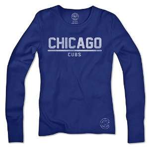  Chicago Cubs Womens Subzero Waffle T Shirt: Sports 