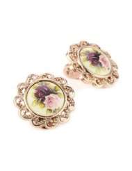 1928 Jewelry Manor House Rose Gold Tone Clip On Earrings