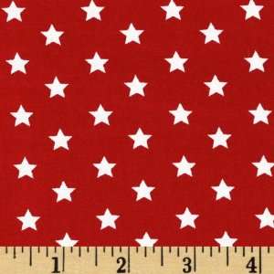   Pimatex Basics Stars Red Fabric By The Yard Arts, Crafts & Sewing