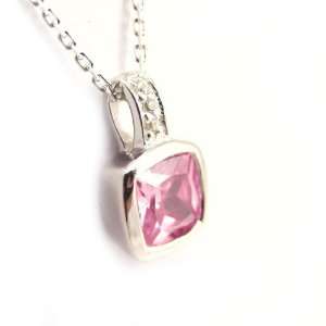  Necklace silver Essentiel pink.: Jewelry