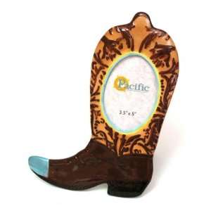  IWDSC 0179 38457 12& Ceramic Cowgirl Boot Oval Frame