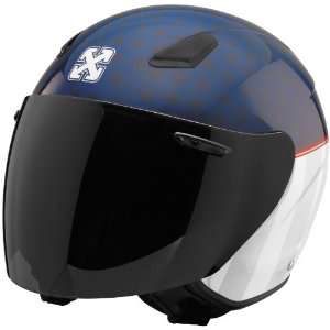 SparX FC 07 American Red/White/Blue Open Face Helmet   Color  White 