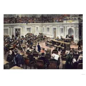  U.S. Senate Debating Legislation in the Late 1800s Premium 