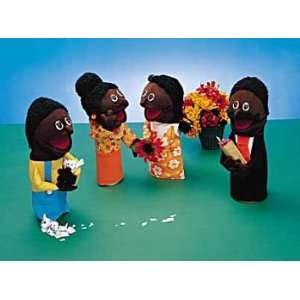  African American Family Puppets 