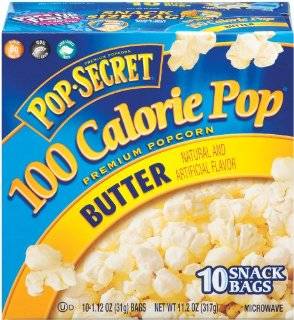 Pop Secret Snack Size 100 Calorie Butter, Microwavable Popcorn, 10 