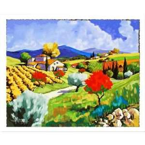 JOANNY PEAR TREES IN THE FALL LIMITED EDITION 30 x 24Serigraph on 