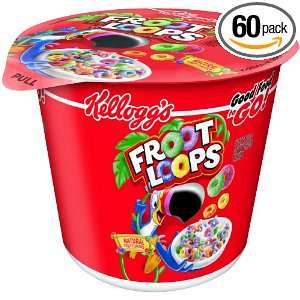 Froot Loops Cereal, 1.5 Ounce Cups (Pack of 60):  Grocery 