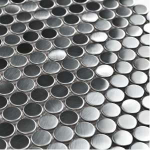  Stainless Steel Tiles Penny Rounds Metal Mosaic Tiles: Everything Else
