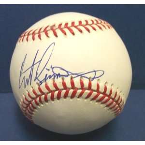  Curt Simmons Autographed Baseball