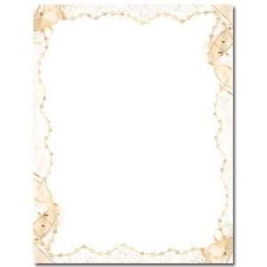  Gold Party Decorative Stationery Letterhead   100 Sheets 