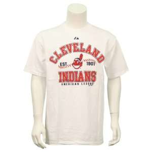   In T Shirt   Cleveland Indians White:  Sports & Outdoors