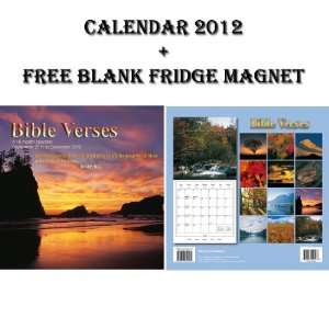  BIBLE VERSES 2012 CALENDAR + FREE FRIDGE MAGNET   BY 