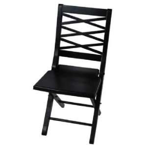  Eastside Black Finish Folding Chair: Home & Kitchen
