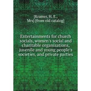  Entertainments for church socials, womens social and 