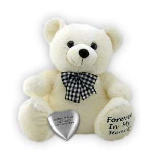  White Huggable Heart Teddy Bear Cremation Urn: Home 