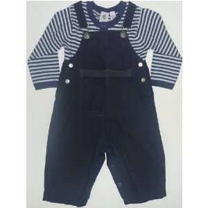    Petit Bateau Charming knit sweater &overall 2pcSet   12m: Baby