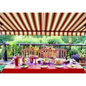  ALEKO TM 12x10 Feet Retractable Patio Awning, MULTISTRIPES 