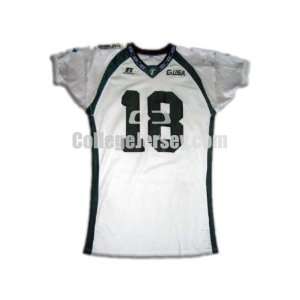  White No. 18 Game Used Tulane Football Jersey Sports 