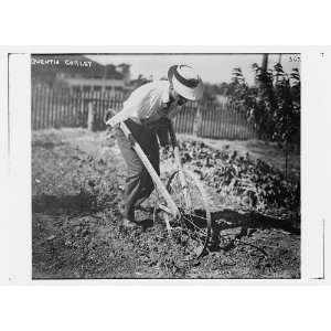   Quentin D. Corley man with hooks (no hands) gardening