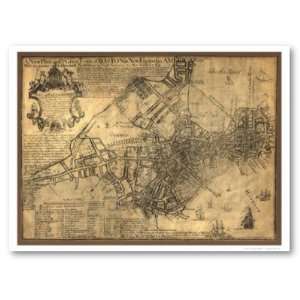  Town of Boston Map   1769 Poster: Home & Kitchen