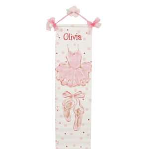  Ballet Hand Painted Canvas Growth Chart: Baby