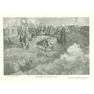  1898 Print Revolutionary War Burial of General Fraser 