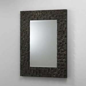   02022 Textured Frame Mirror, Forest Brown Finish