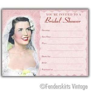  Vintage 1950s Bride Wedding Shower Invitations Health 