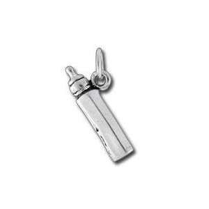  Baby Bottle 3D Sterling Silver Charm Evercharming 