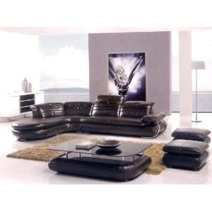  5pc Modern Sectional Leather Sofa Set #AM L288 DB: Home 