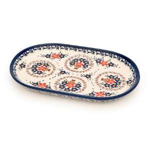  Polish Pottery Old Fashion Small Oval Dish: Home & Kitchen