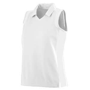 Custom Augusta Ladies Gameday Sleeveless Sport Shirts WHITE/ WHITE 