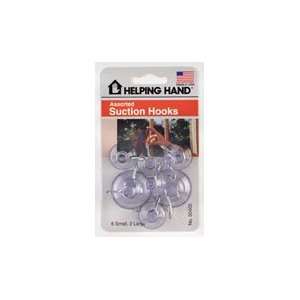  Helping Hands 50405 Assorted Suction Cup Hooks, Clear (3 