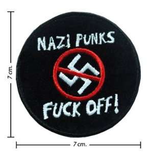 Nazis Anti Music Band Logo I Embroidered Iron on Patches Free Shipping 