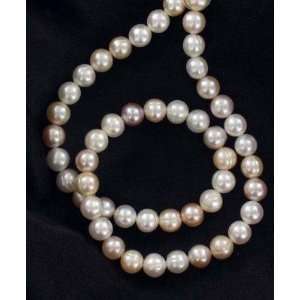  LARGE NATURAL CREAM PINK SEMI ROUND 9mm PEARLS~ 