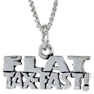  Sterling Silver FLAT TAX FAST Talking Pendant Jewelry