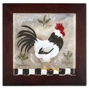 Jennifers Rooster Ceramic Trivet & Wall Decoration:  