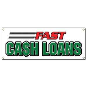  FAST CASH LOANS BANNER SIGN pawn shop sign loan signs 