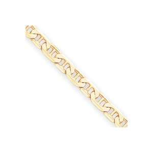  14k 4.5mm Flat Anchor Chain Necklace   20 Inch   Lobster 