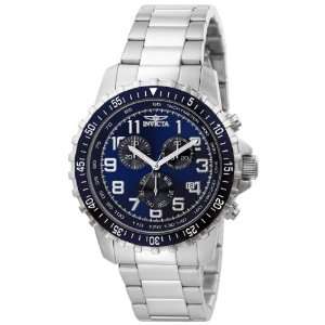   Chronograph Stainless Steel Blue Dial Watch: Invicta: Watches