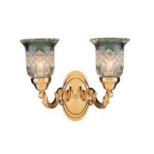    Regency   wall sconce in 24k gold with cut glass