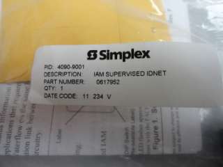 NEW SIMPLEX 4090 9001 IAM SUPERVISED IDNET MONITOR MODULE ASSEMBLY 
