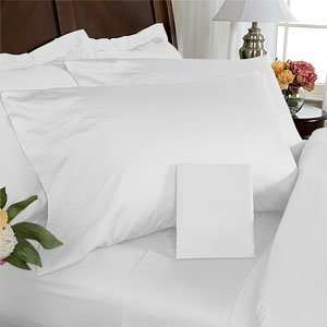   Sateen Single Ply Yarn Bed Sheet Set (White) Full.: Home & Kitchen