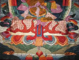 43 Old Tibet Tibetan Silk Embroidery Manjushri Buddha Thangka Tangka 