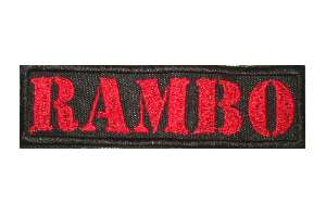 RAMBO Logo Embroidered Patch Great Sylvester Stallone  