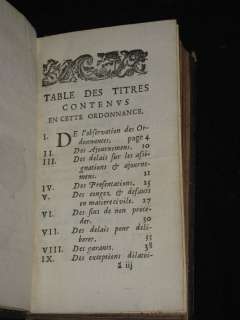 1667 Antique French Book   Ordonnance de Louis XIV roy de France et de 