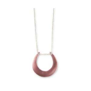  Alexis Bittar Lucite Necklace   Horseshoe Muted Pink 